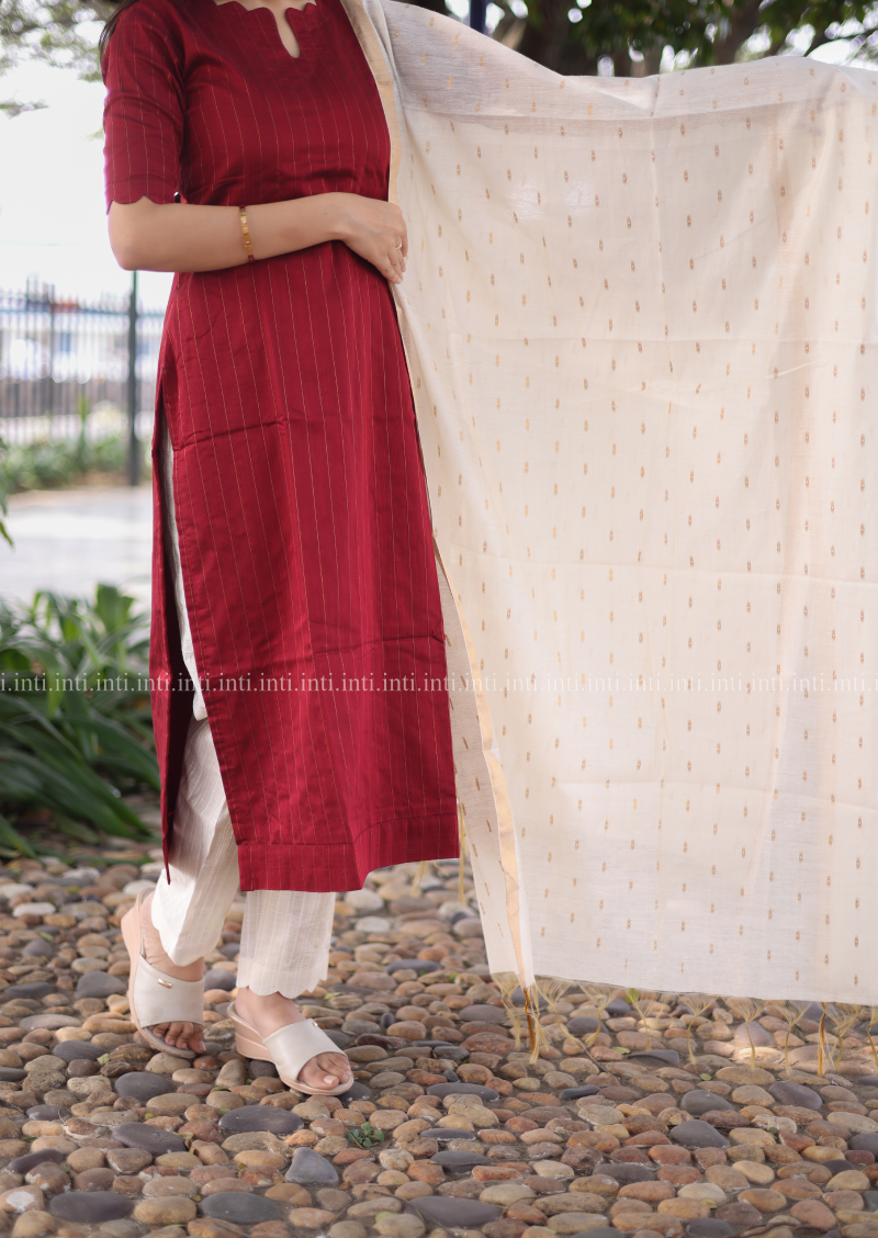 Cherry Stripes Salwar Suit