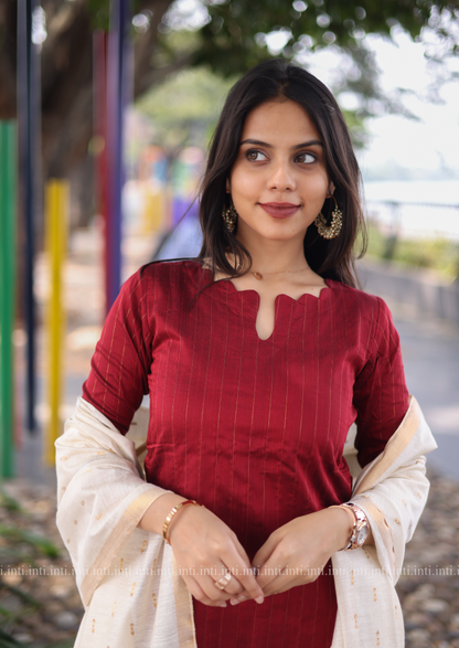 Cherry Stripes Salwar Suit