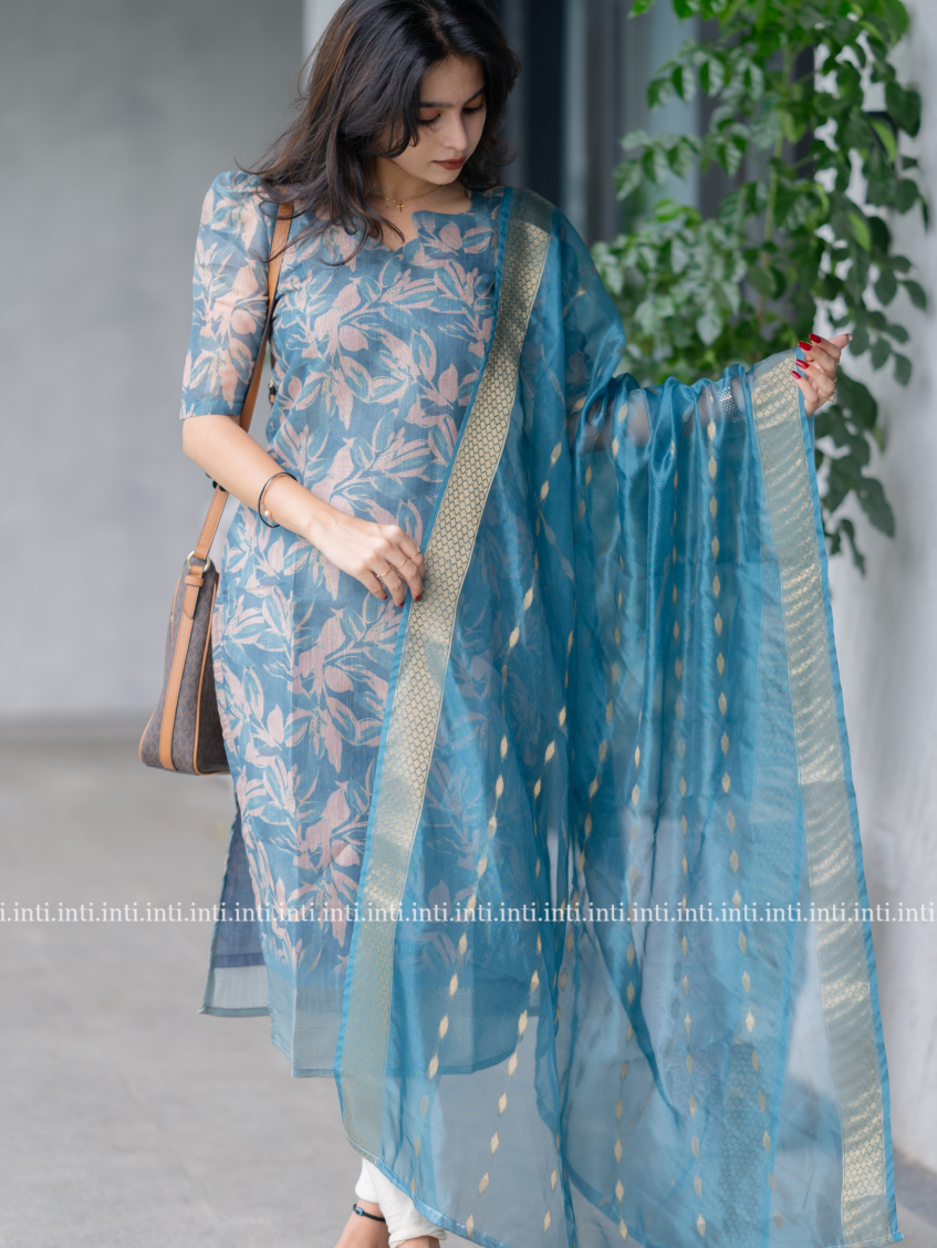 Celeste Fern Top & Dupatta Set
