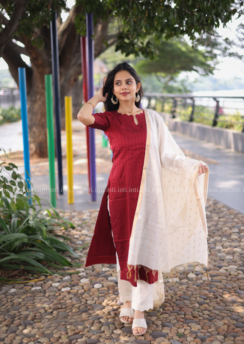 Cherry Stripes Salwar Suit