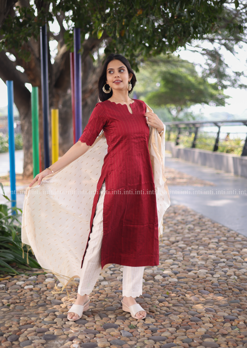 Cherry Stripes Salwar Suit