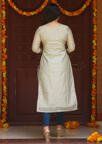 Blue Lotus Top & Dupatta Set