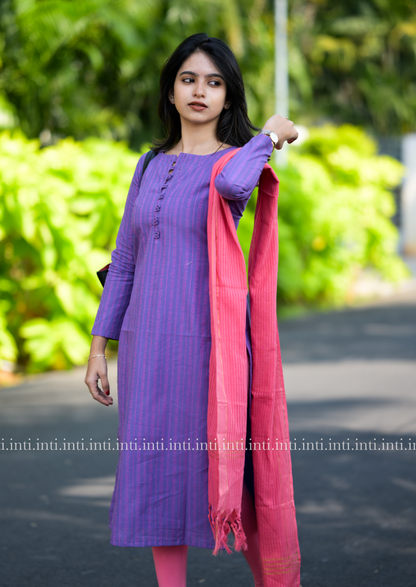 Violet Rose Top and Dupatta Set