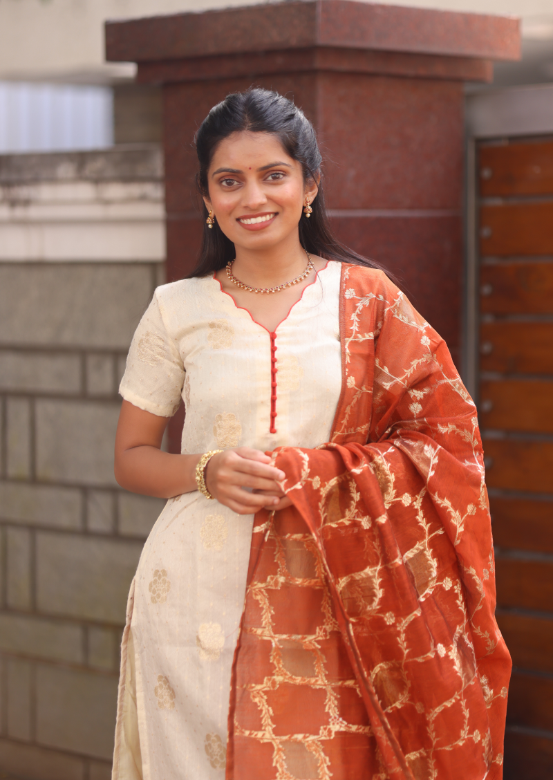 Copper Dessert Top & Dupatta Set