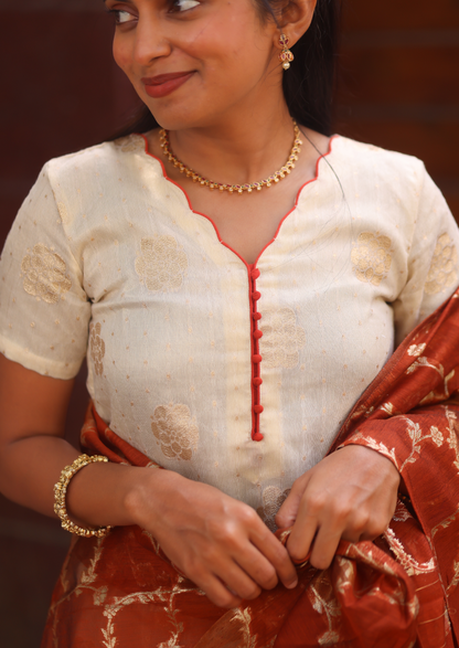 Copper Dessert Top & Dupatta Set