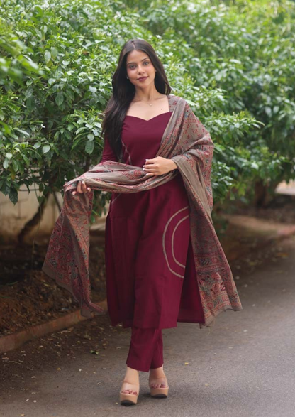 Darian Magenta Salwar Suit