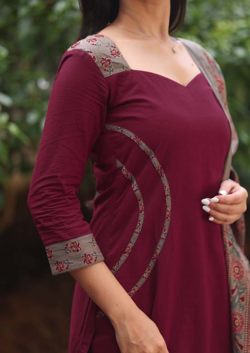 Darian Magenta Salwar Suit