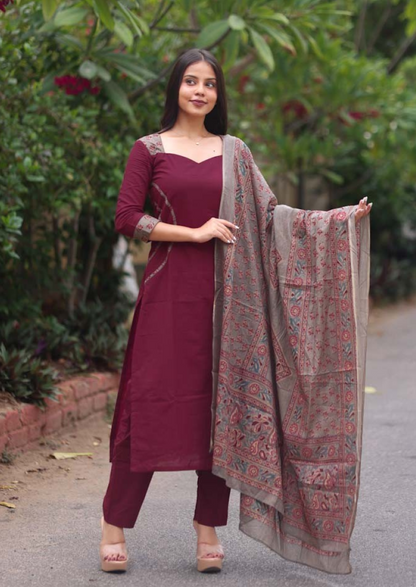 Darian Magenta Salwar Suit