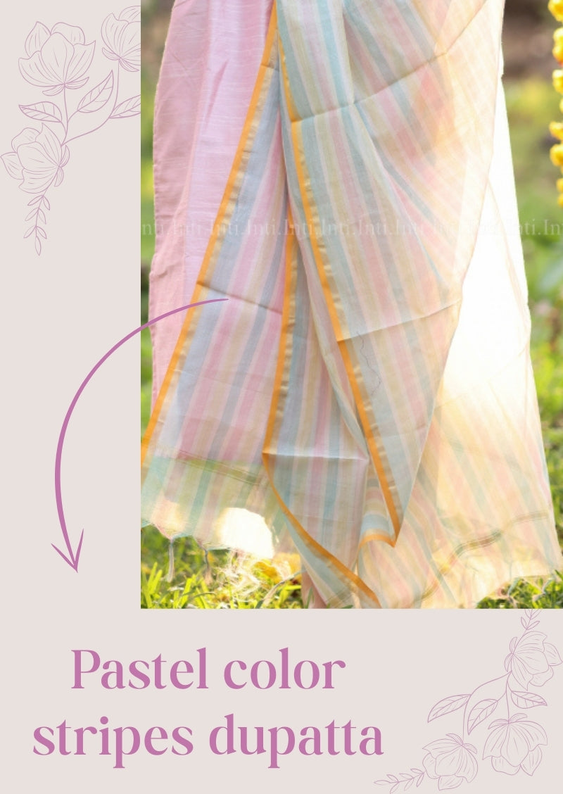 Petals Dawn Top & Dupatta Set