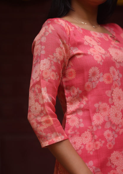 Ditsy Twill Top & Dupatta Set