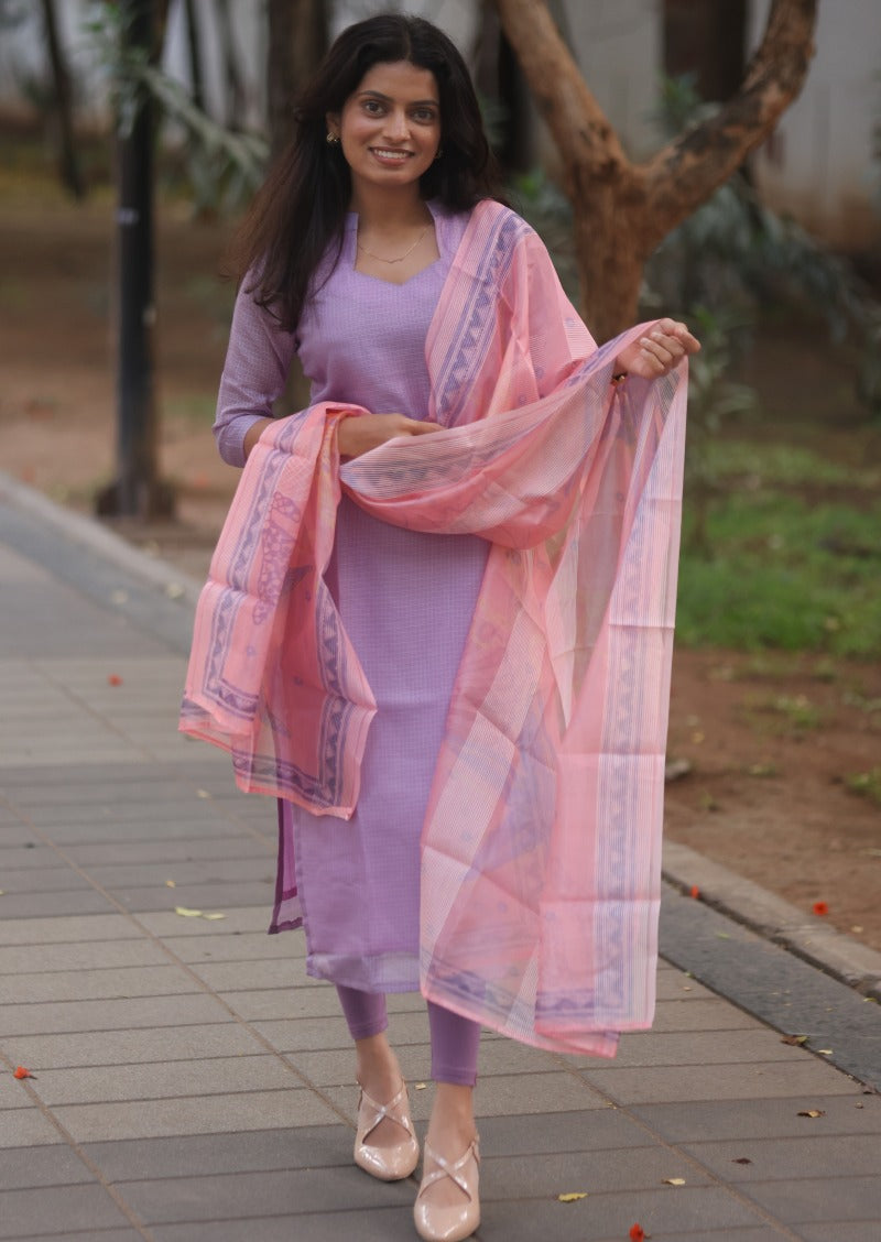 Dreamy Blush Top & Dupatta Set