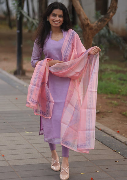 Dreamy Blush Top & Dupatta Set