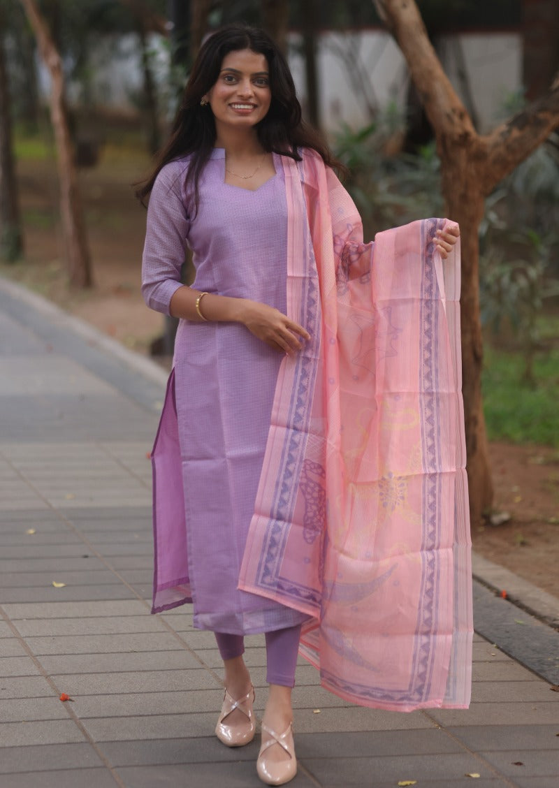 Dreamy Blush Top & Dupatta Set