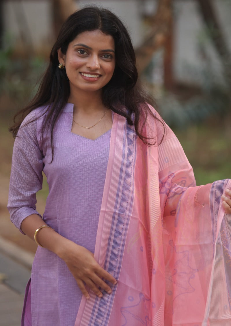 Dreamy Blush Top & Dupatta Set
