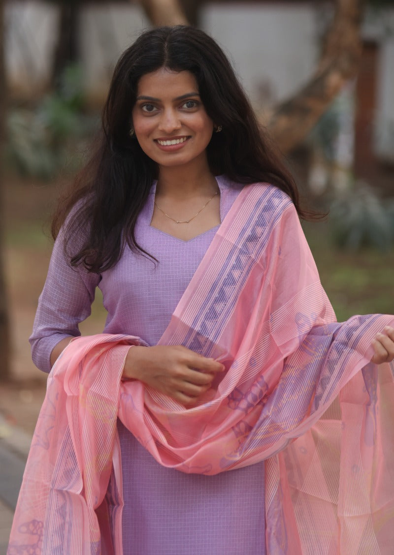 Dreamy Blush Top & Dupatta Set