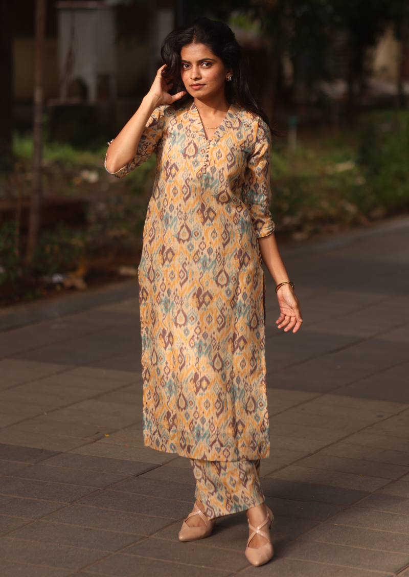 Earthline Prints Top & pant Set
