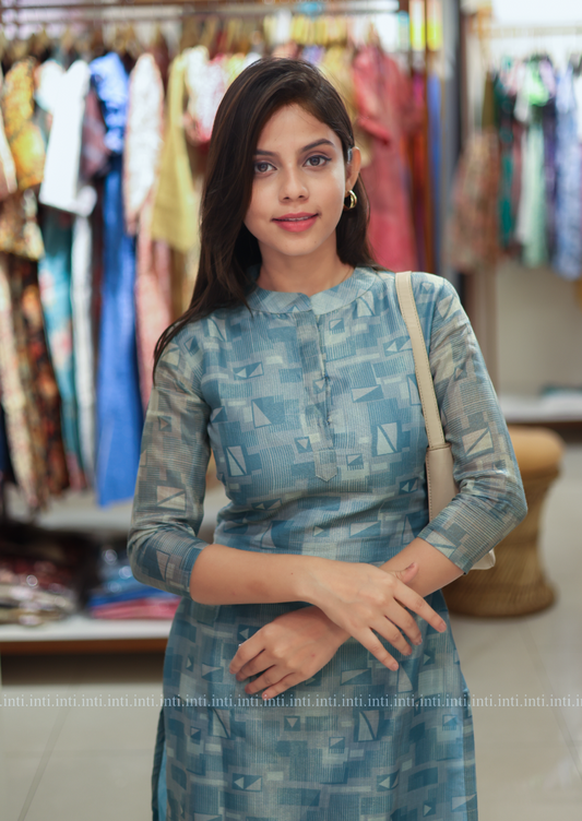 Electric Blue Kurti