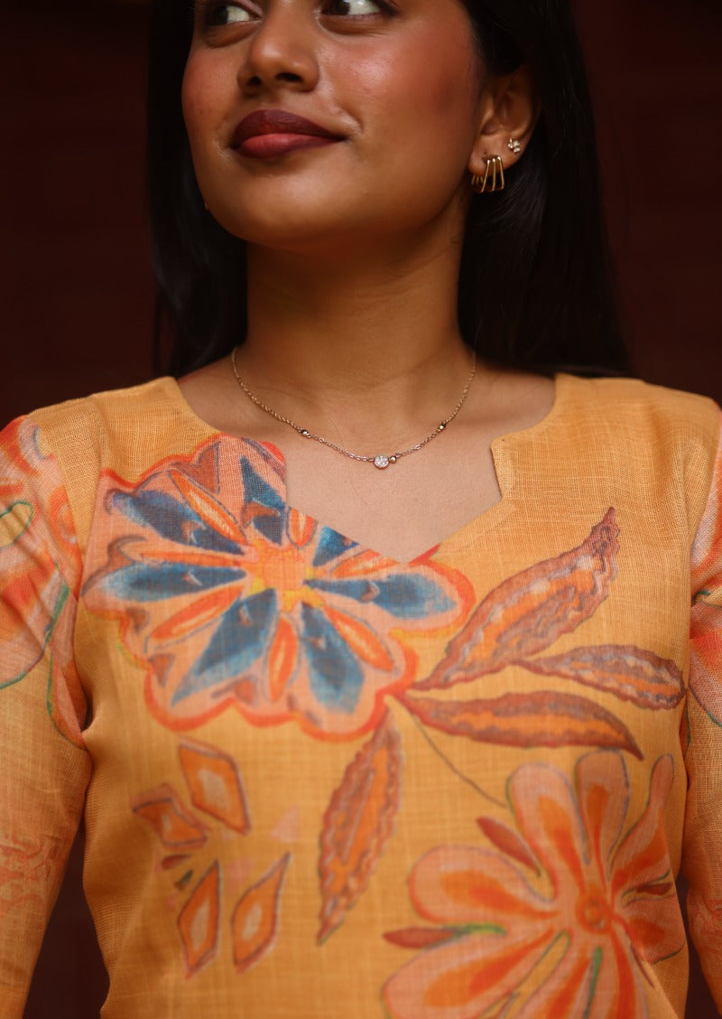 Fira Pattern Top & Dupatta Set
