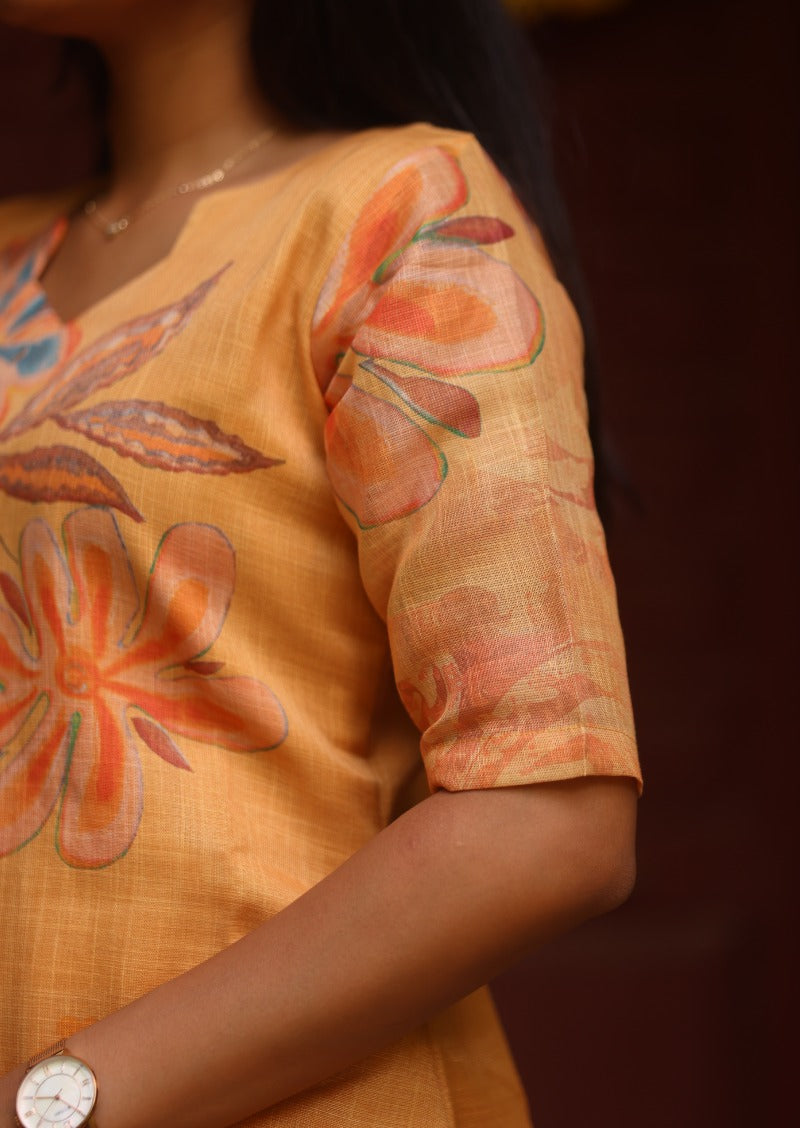 Fira Pattern Top & Dupatta Set