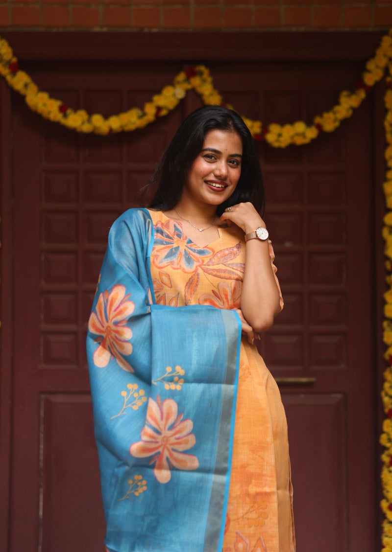 Fira Pattern Top & Dupatta Set