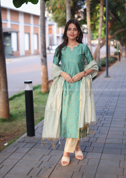 Cyan Whisper Salwar Suit