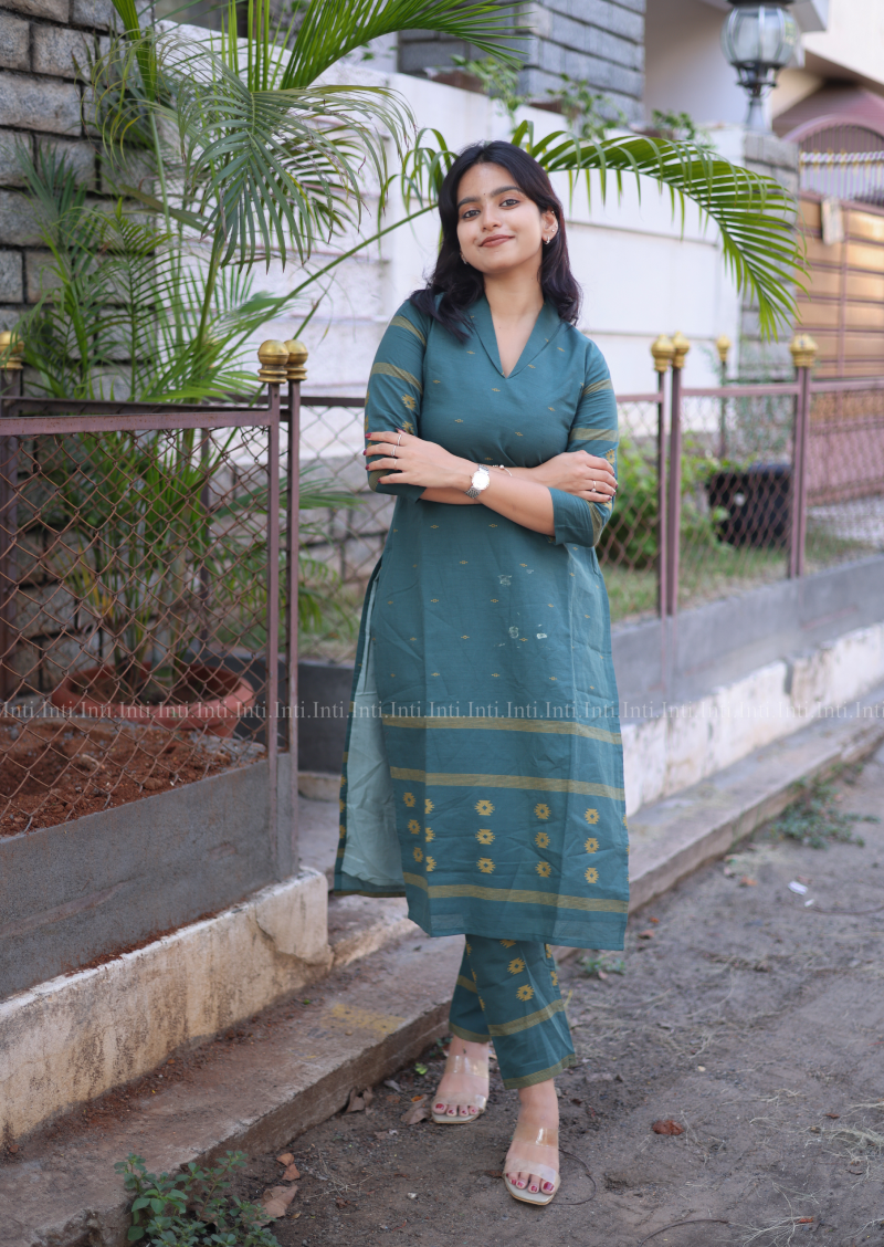 Green Gala Top & Pant Set