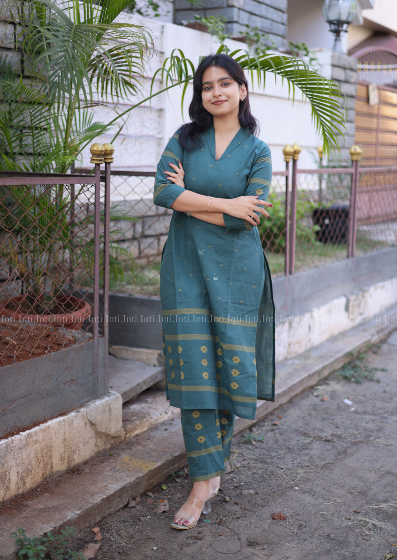 Green Gala Top & Pant Set