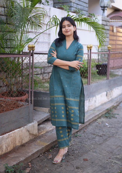 Green Gala Top & Pant Set