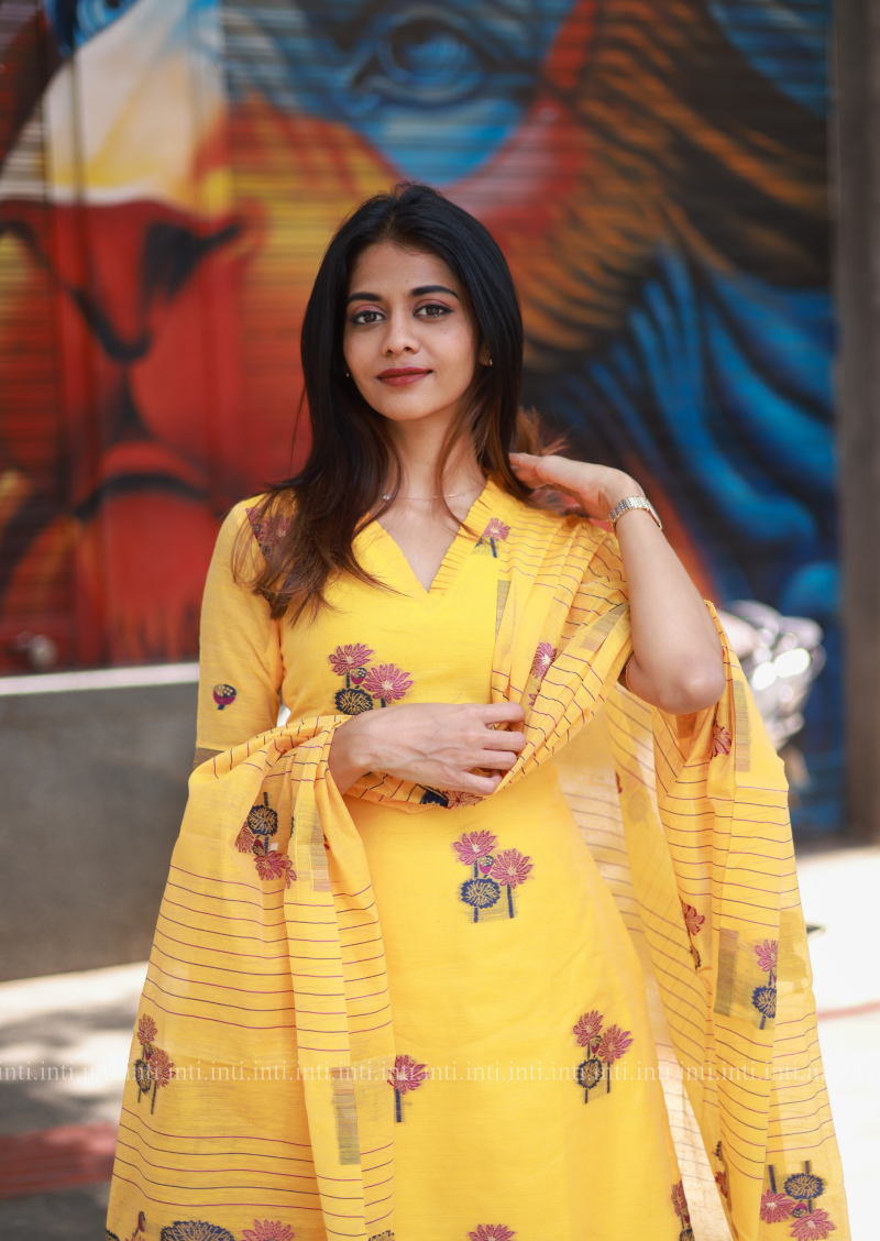 Turmeric Haze Salwar Suit