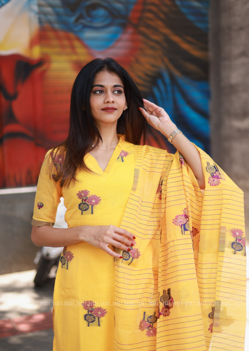 Turmeric Haze Salwar Suit
