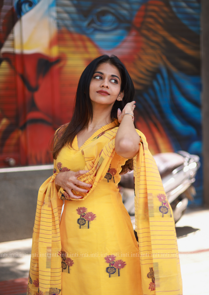 Turmeric Haze Salwar Suit