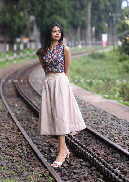 Sailor's Heart Crop Top and Skirt