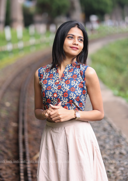 Sailor's Heart Crop Top and Skirt