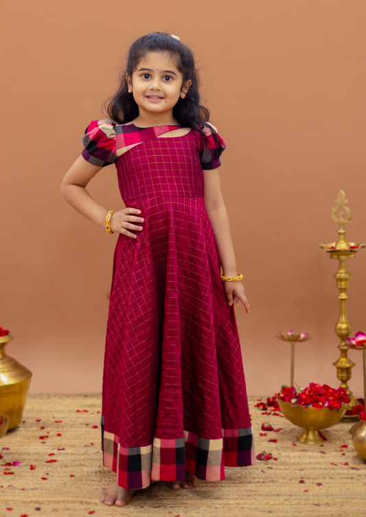Mishka Plaid Kids Frock