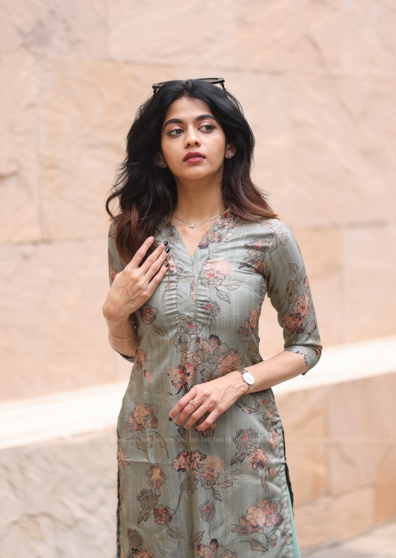 Dewdrop Fern Kurti