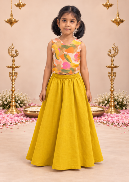 Mango Munchkin Kids Crop Top & Skirt Set