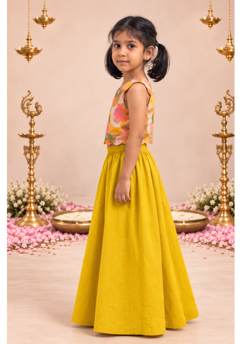 Mango Munchkin Kids Crop Top & Skirt Set