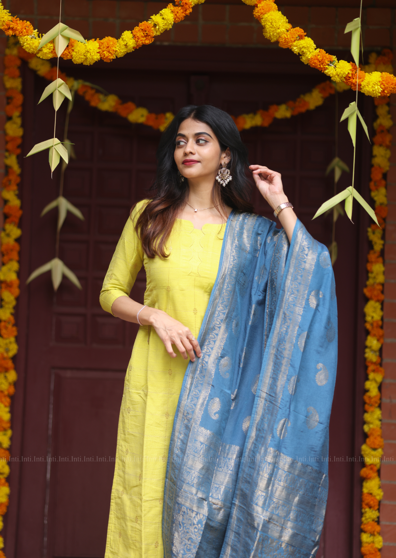 Meadow Charm Top & Dupatta Set