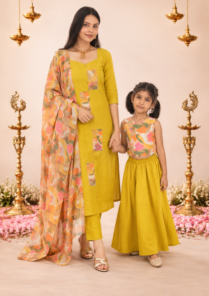 Mango Munchkin Kids Crop Top & Skirt Set