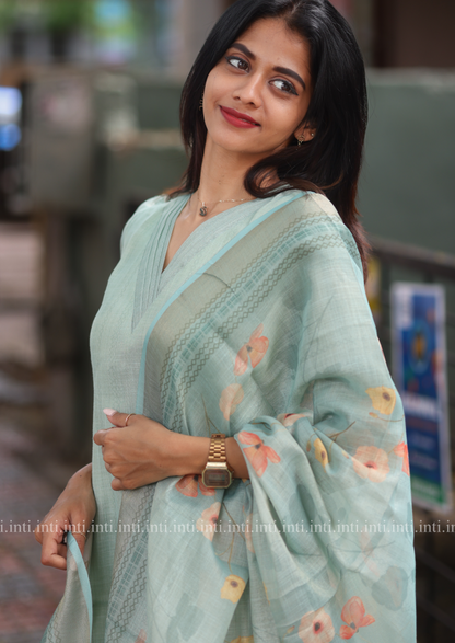 Lush Mint Top & Dupatta Set