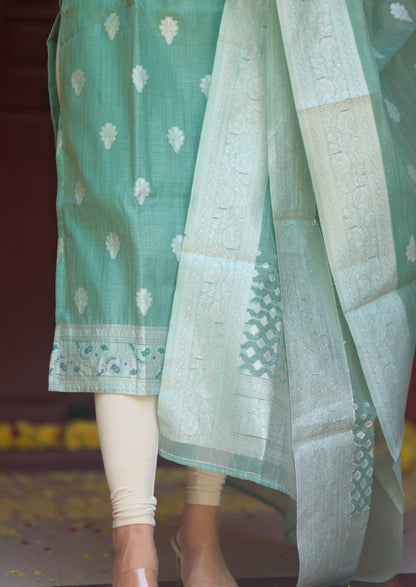 Mint Elysee Top & Dupatta Set