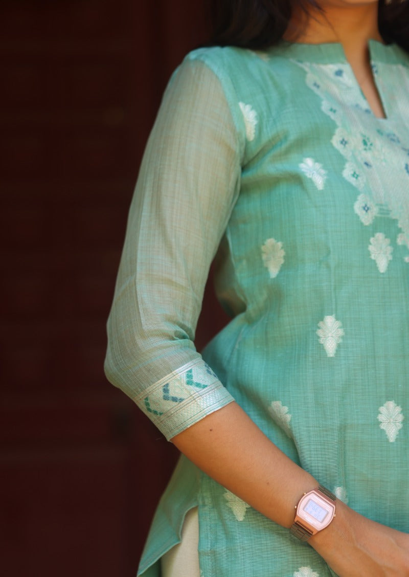 Mint Elysee Top & Dupatta Set