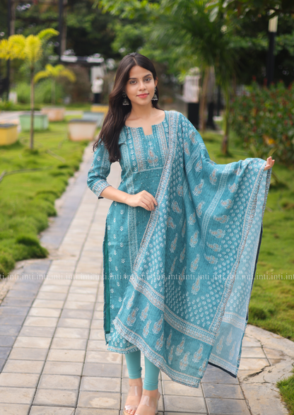 Coastal Charm Top & Dupatta Set