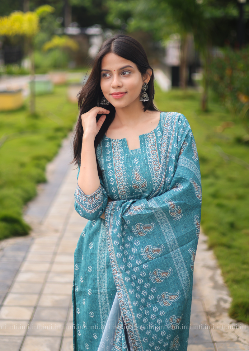 Coastal Charm Top & Dupatta Set