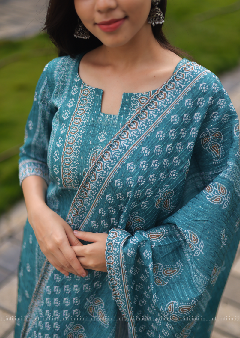 Coastal Charm Top & Dupatta Set