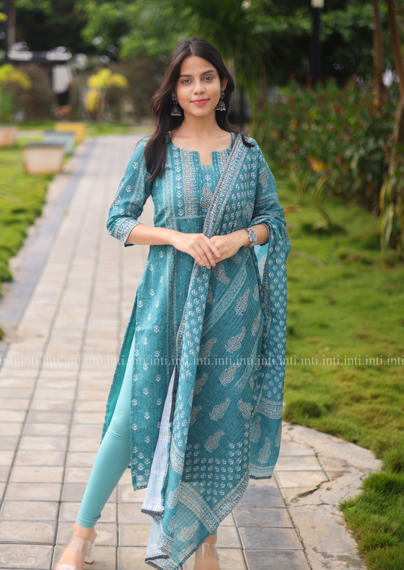 Coastal Charm Top & Dupatta Set