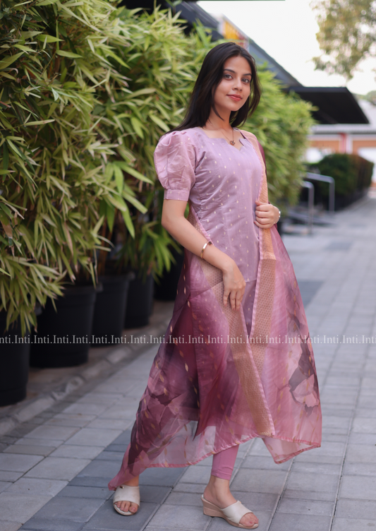 Pink Lagoon Top and Dupatta Set