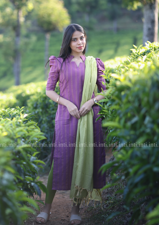 Wild Lavender Top & Dupatta Set