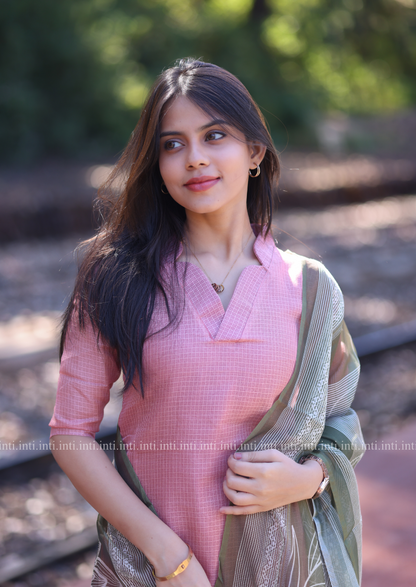 Pastel Harmony Top And Dupatta Set