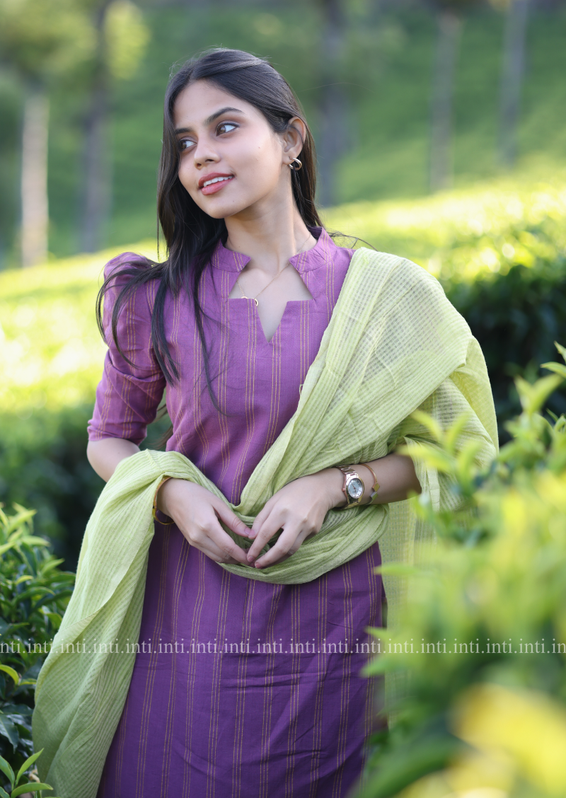 Wild Lavender Top & Dupatta Set